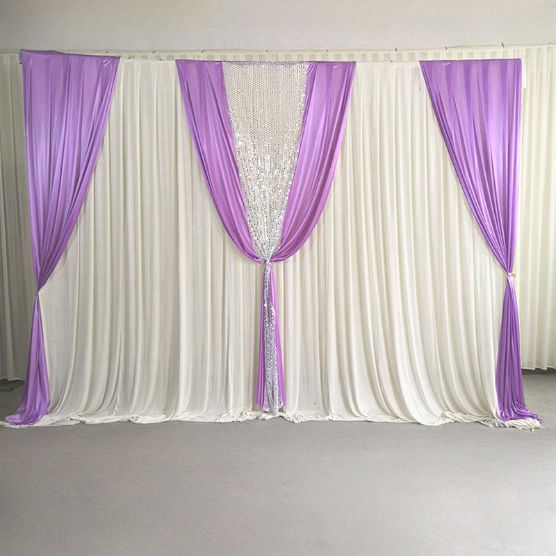 Ice Silk Draping Curtains Drapes Backdrop for Weeding Parties Ceremony Photography Banquet Event Party