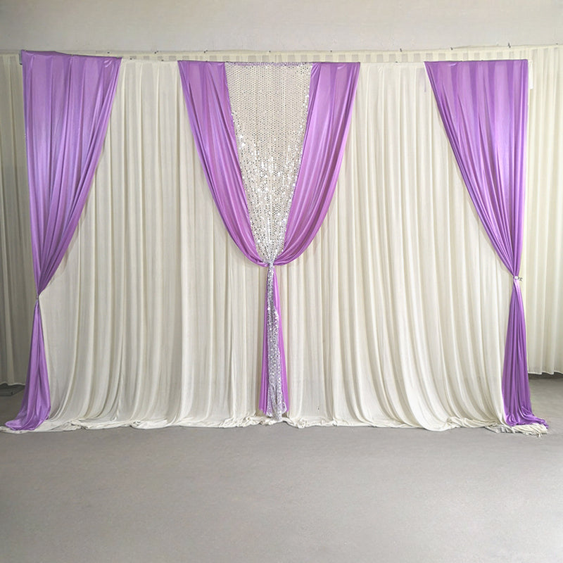 Ice Silk Draping Curtains Drapes Backdrop for Weeding Parties Ceremony Photography Banquet Event Party - KetieStory
