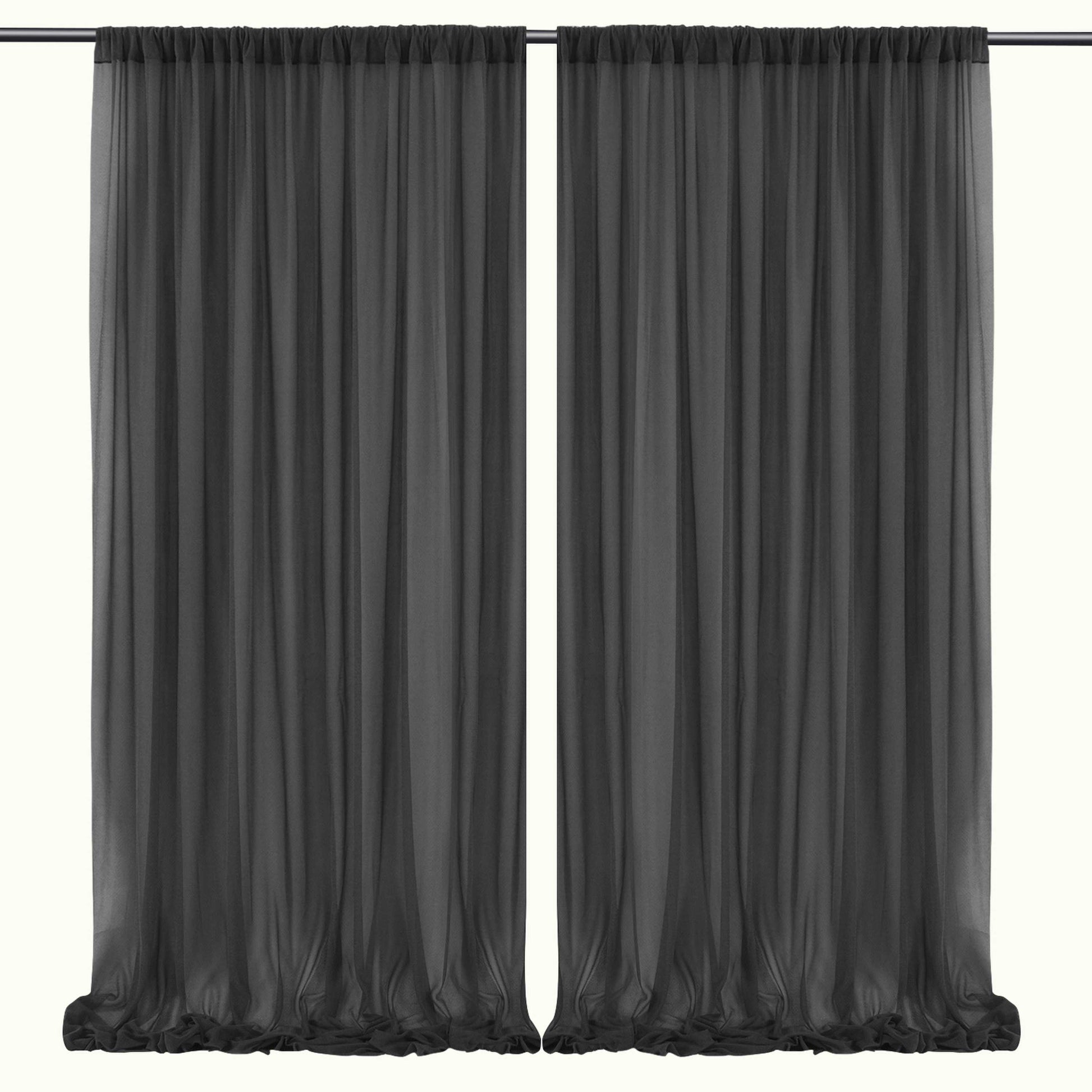 Chiffon Draping Curtains Draps Backdrop for Weeding Party Baby Shower Ceremony Window Decor - KetieStory