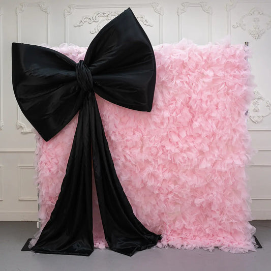 8×8ft Light Pink Tulle Backdrop Decorative Wall for Wedding Gender Reveal Party Event