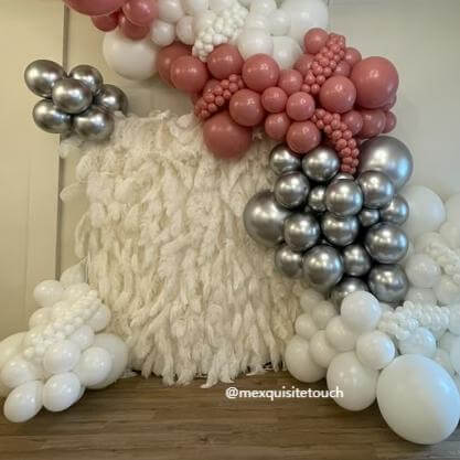 Lightning Deals: Flower Wall 3D 8x8ft Feather White Fabric Rolling Up Curtain Floral Backdrop For Wedding Party