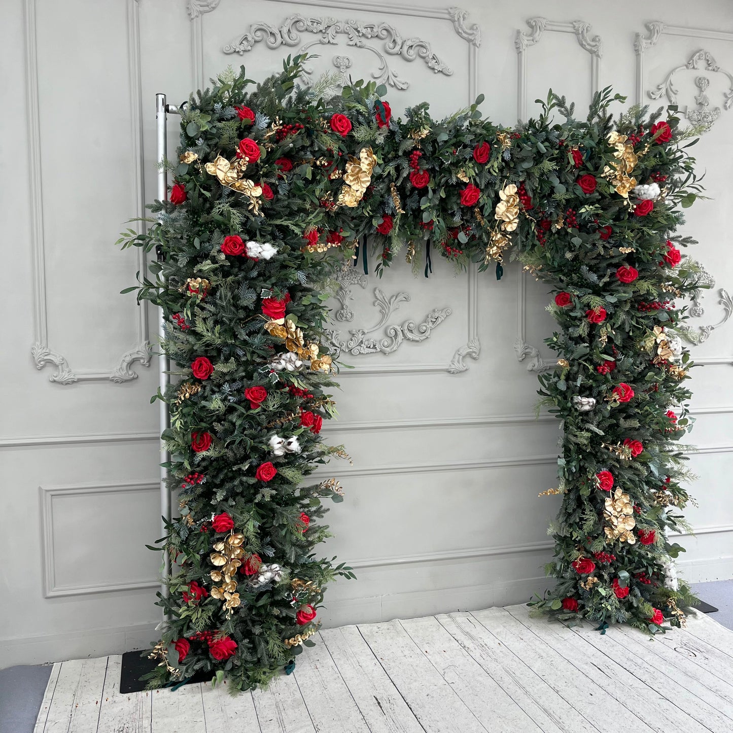 Flower Arch Artificial Christmas Backdrop For Party Decoration