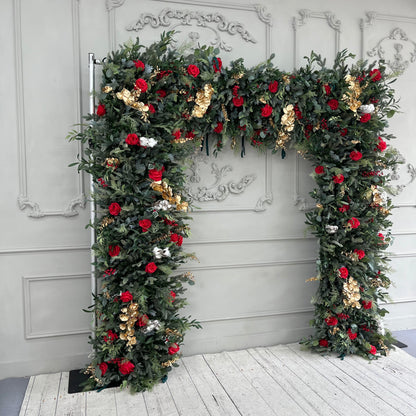 Flower Arch Artificial Christmas Backdrop For Party Decoration
