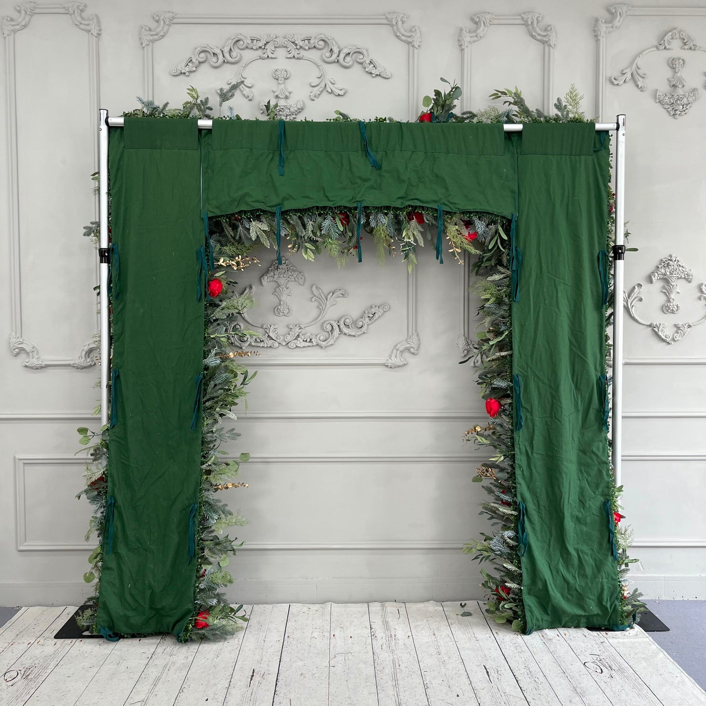 Flower Arch Artificial Christmas Backdrop For Party Decoration
