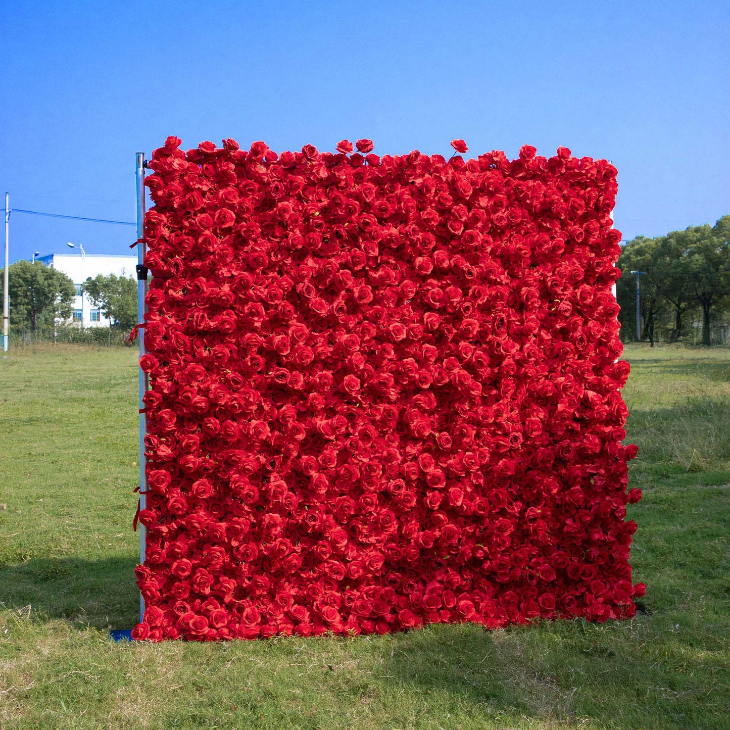 CP SALE Red Roses Artificial Flower Wall with Stand and Two Free Gifts