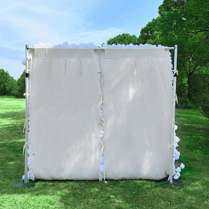 The fabric backing of flower wall.