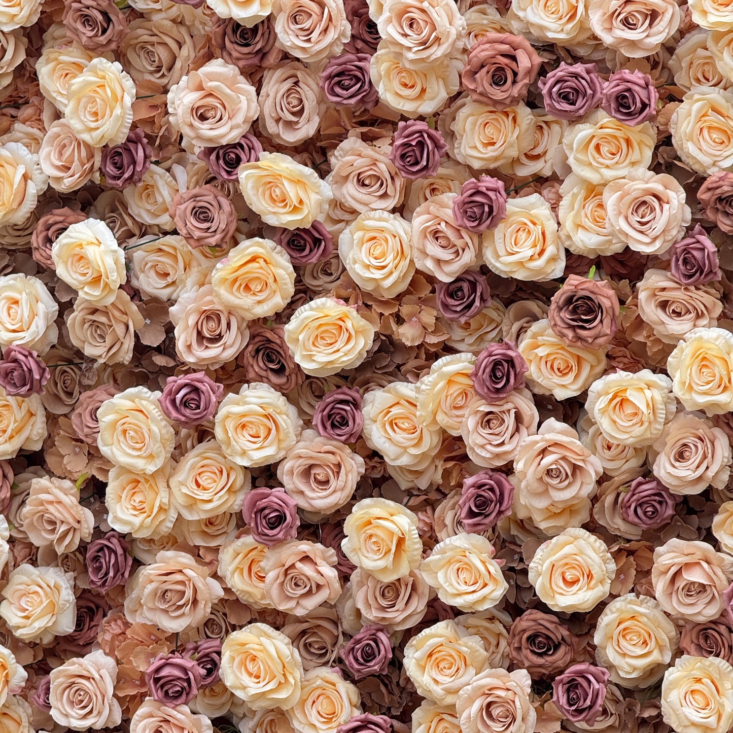 Flower Wall 5D Khaki Coffee Farbic Rolling Up Curtain for Event Party Decor