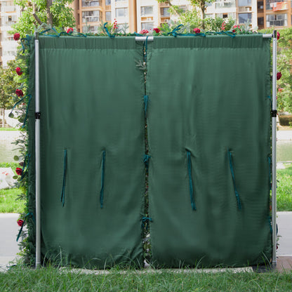 Flower Wall 5D Christmas Red Rose Green Leaves Floral Backdrop for Event Party Home Decor