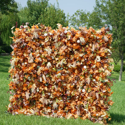 5D Yellow Fall Flower Wall Backdrop for Wedding Decor