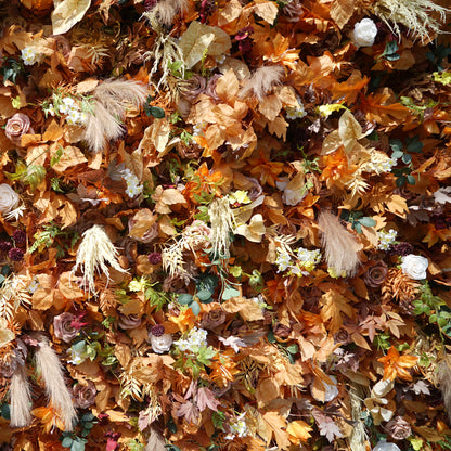 5D Yellow Fall Flower Wall Backdrop for Wedding Decor