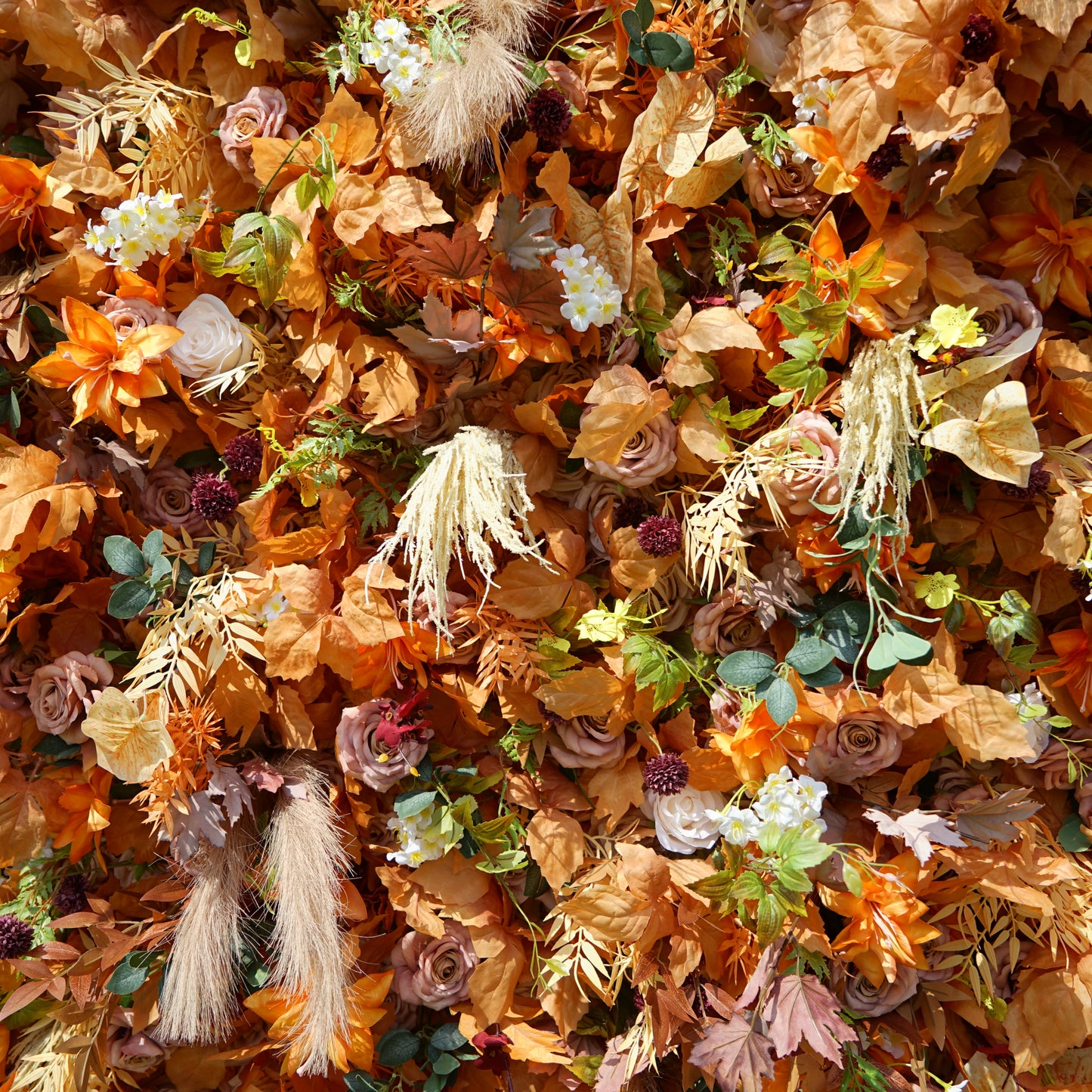 5D Yellow Fall Flower Wall Backdrop for Wedding Decor