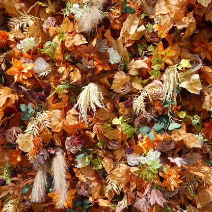 5D Yellow Fall Flower Wall Backdrop for Wedding Decor