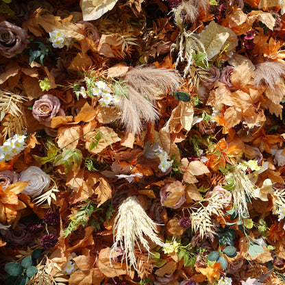 5D Yellow Fall Flower Wall Backdrop for Wedding Decor