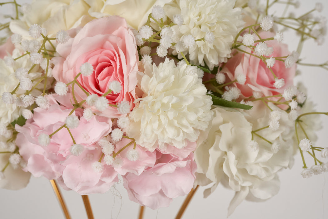 Flower Ball Green Plants Pink White Roses Wedding Proposal Party Cente