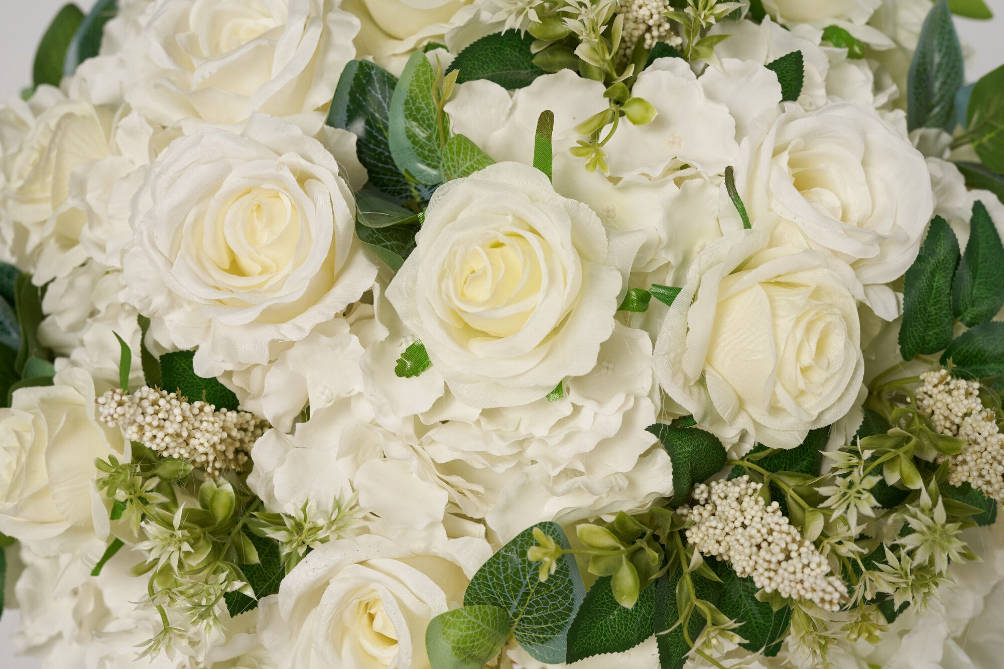 Flower Ball White Rose & Small Hydrangea Wedding Proposal Party Centerpieces Decor
