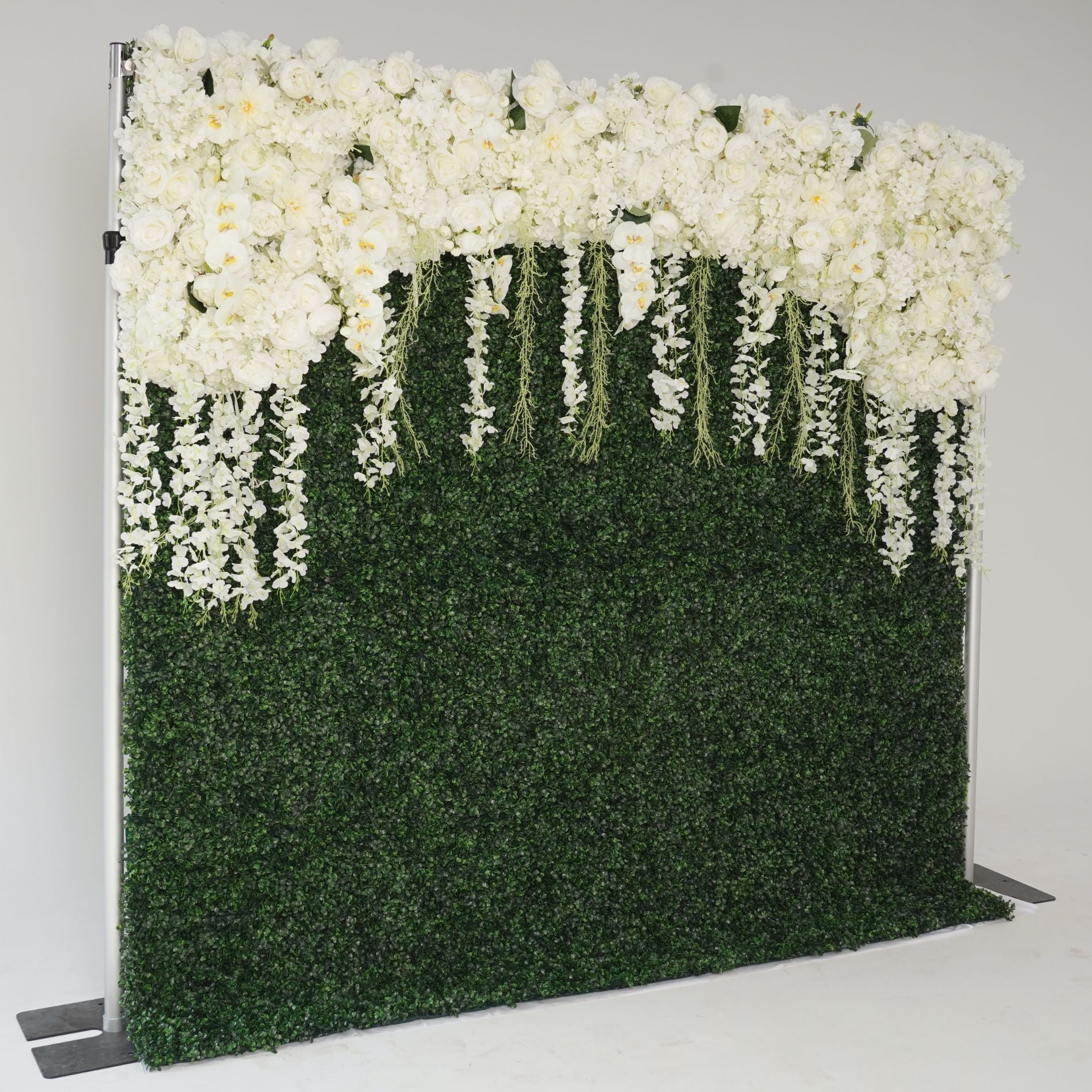 Flower Wall Cream White Florals Cover Wedding Party Proposal Decor