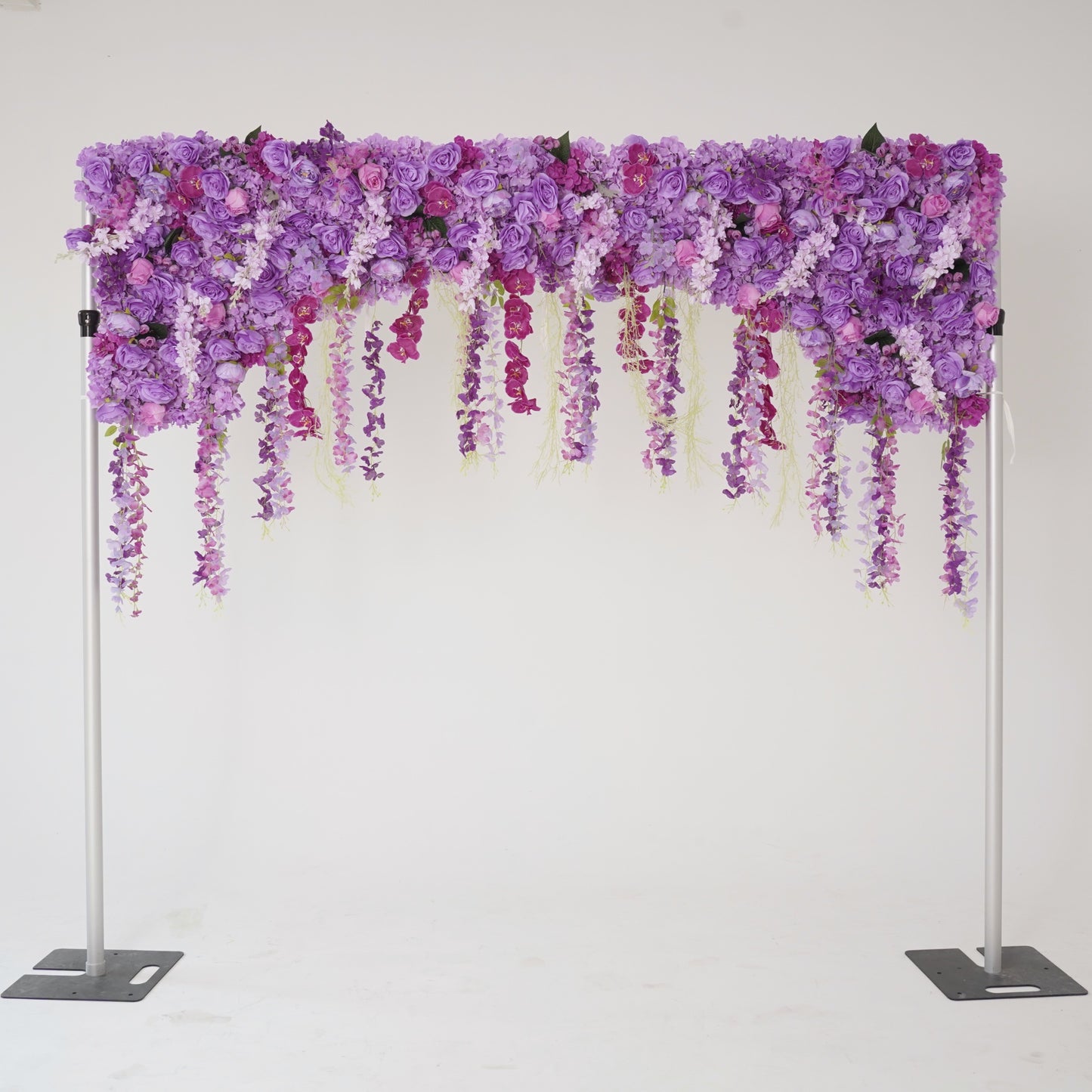 Crafted for realism, purple flower wall boasts a fabric backing and fade-resistant colors.