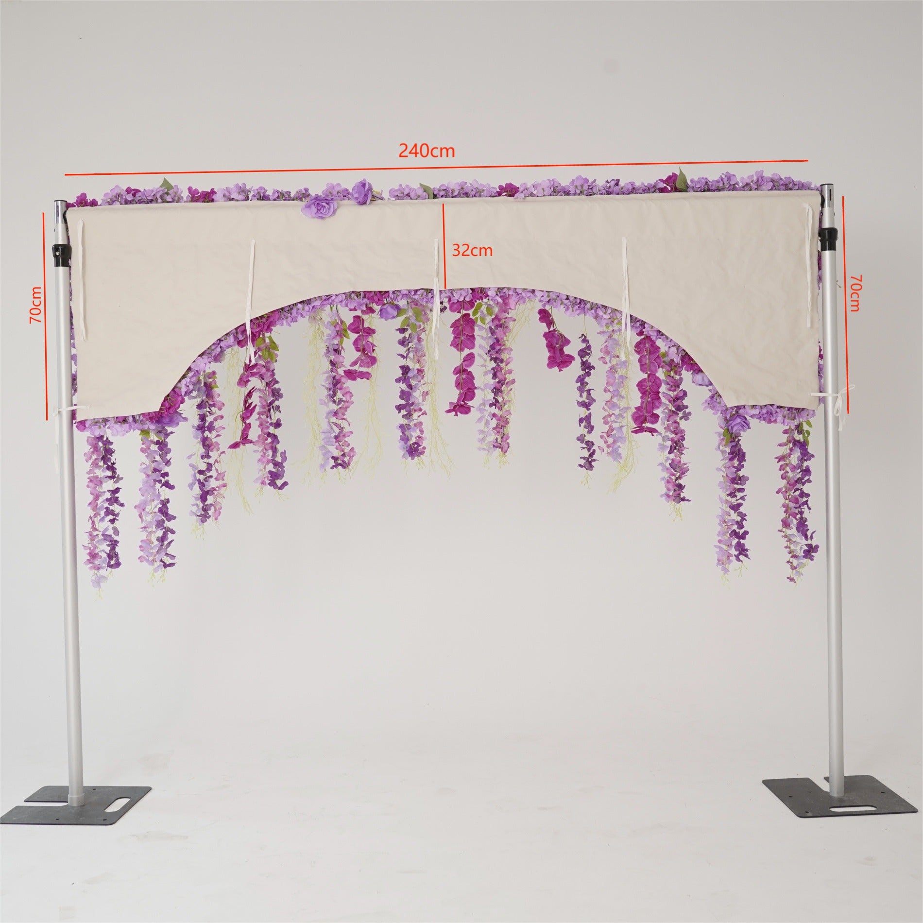 Flower Wall Purple Florals Cover Wedding Party Proposal Decor