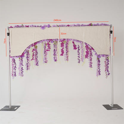 The fabric backing of flower wall