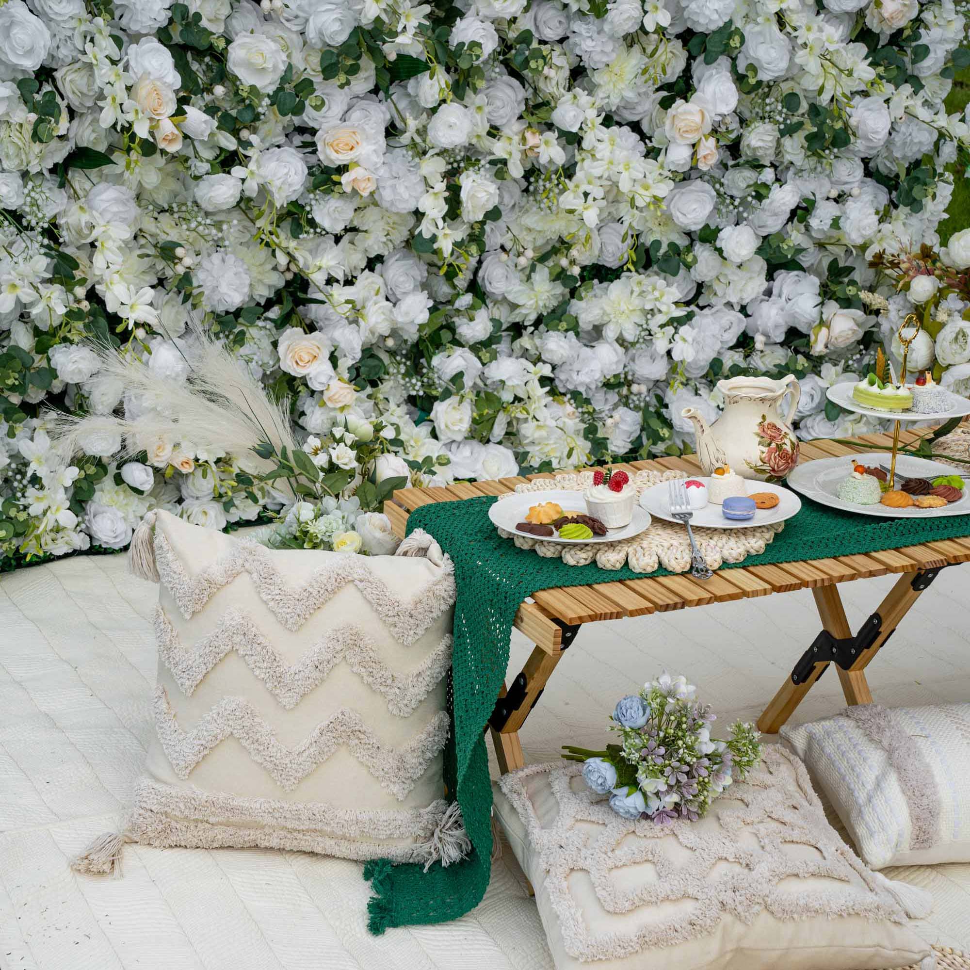 Flower Wall 5D White & Champagne Fabric Artificial Floral Wall ... Image Go Gyu Pil image beautiful image beautiful image beautiful - Flower Wall 5D White & Champagne Fabric Artificial Floral Wall ...