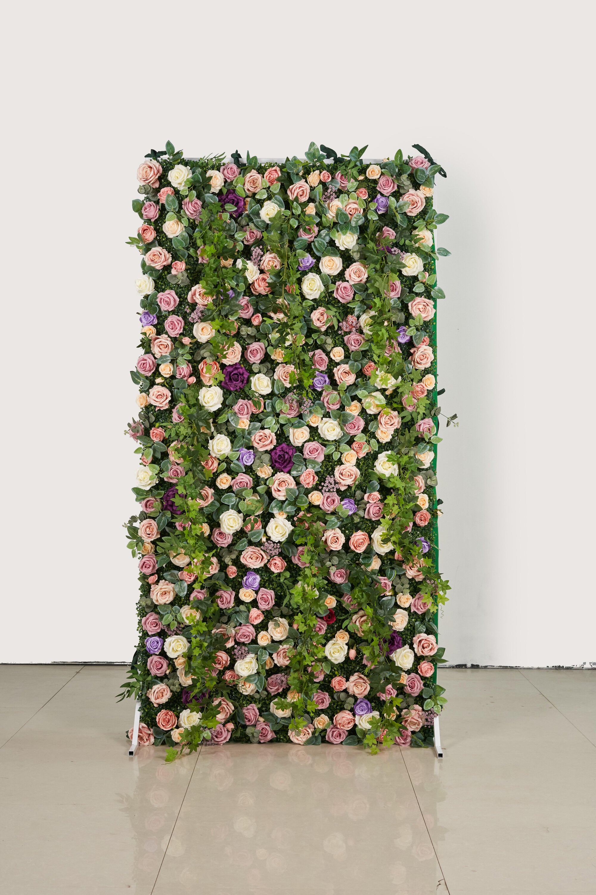 Flower Wall Colorful Green Fabric Rolling Up Curtain Floral Backdrop Wedding Party Proposal Decor