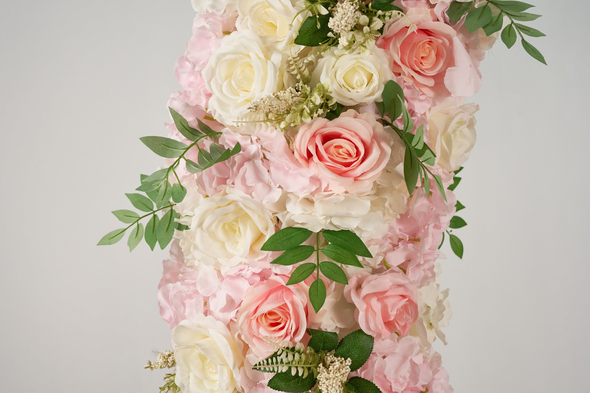 Flower Arrangement Wedding Background Arch Heart Shaped Flower Row Champagne