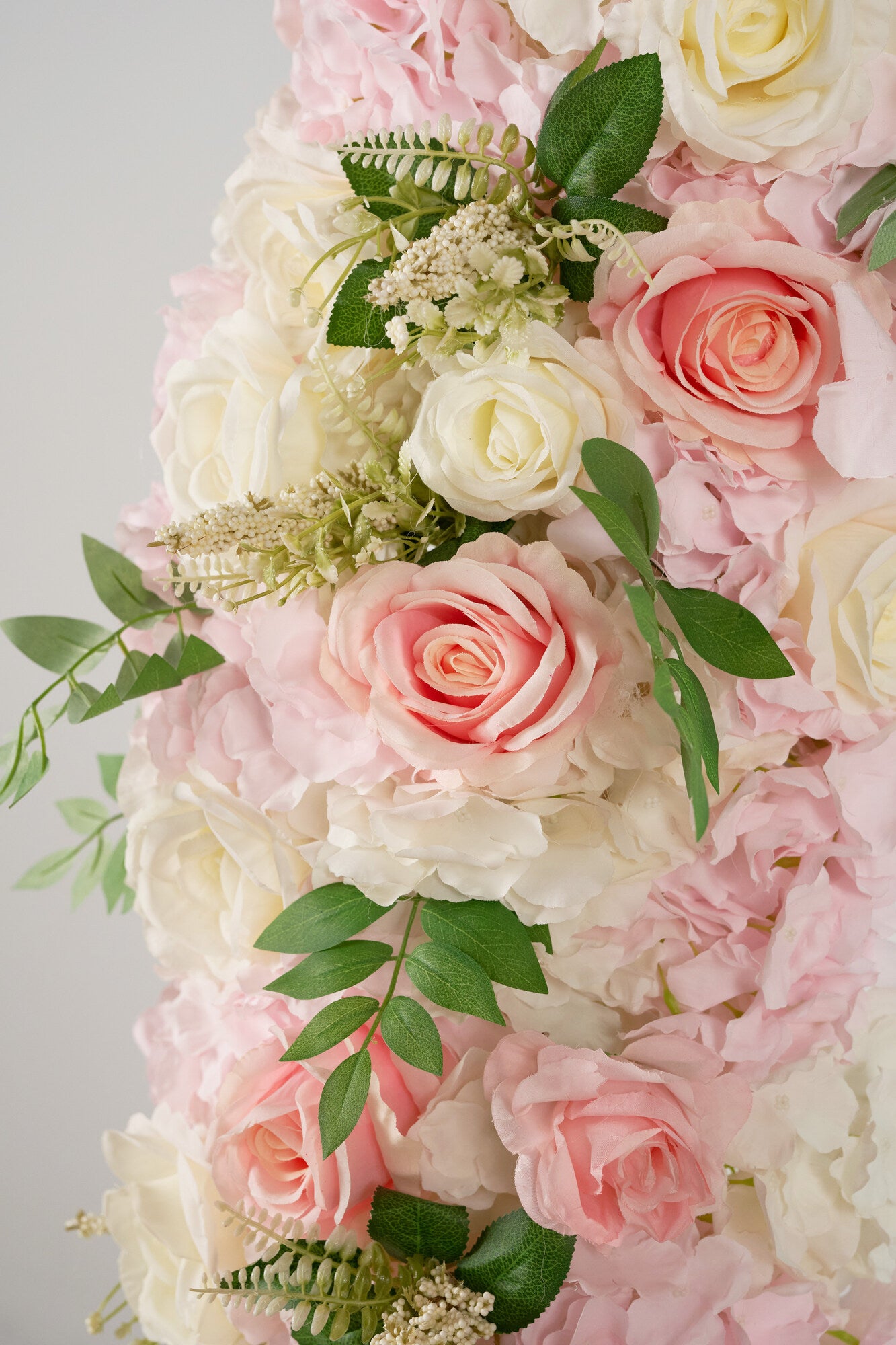 Flower Arrangement Wedding Background Arch Heart Shaped Flower Row Champagne