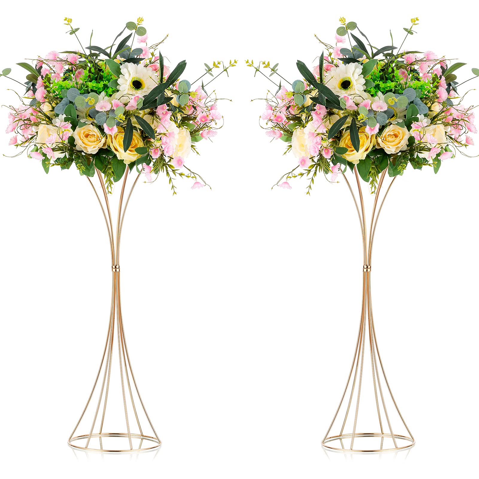 Metal Flower Stand Frames Gold Centerpieces For Wedding Event Table Decor