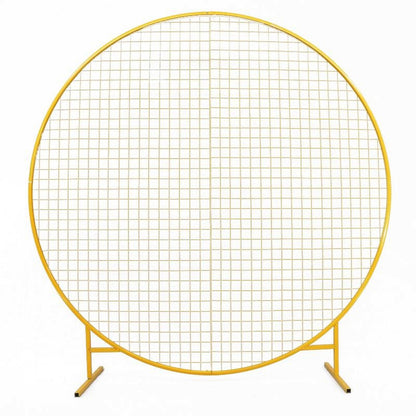 Round Stand Frames Grid Single Pole Round Door Outdoor Lawn Wedding Flower Gate - KetieStory