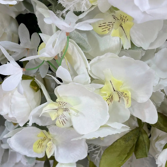 Flower Wall 3D White Peony Fabric Rolling Up Curtain Floral Backdrop Wedding Party Proposal Decor