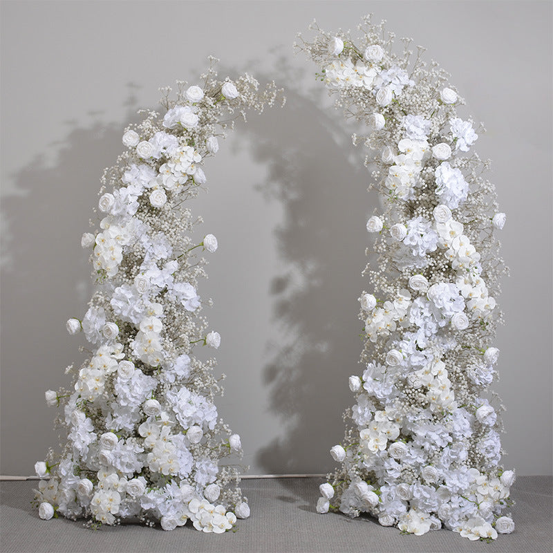 Flower Arch Gypsophila Phalaenopsis Artificial Horn Florals Event Proposal Wedding Decoration