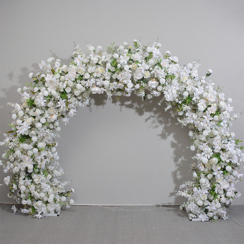 Flower Arch White Florals Backdrop Proposal Wedding Party Decor