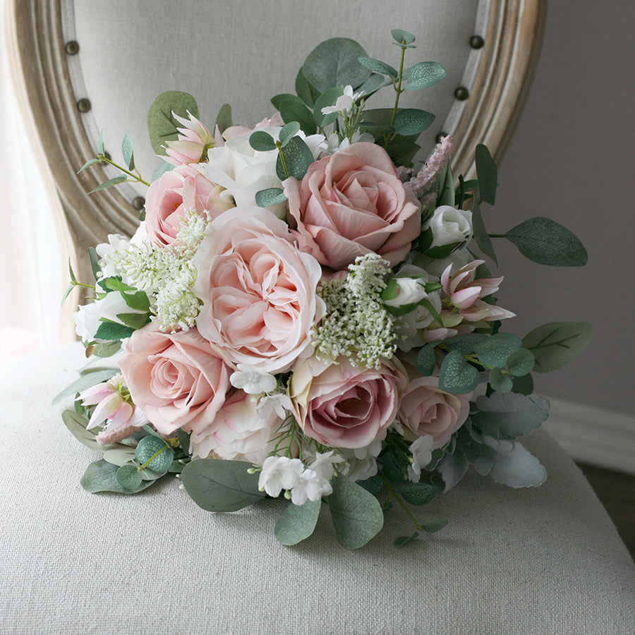 Bridal Bouquet Retro Morandi Powder for Wedding Party Proposal
