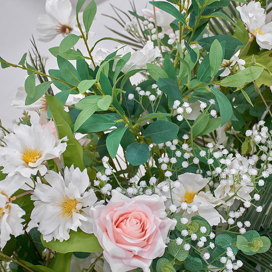 Green Purple Flower Arrangement for Wedding Party Decor Proposal - KetieStory