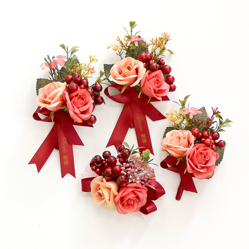 Rose Berries Wrist Corsages - 10 styles