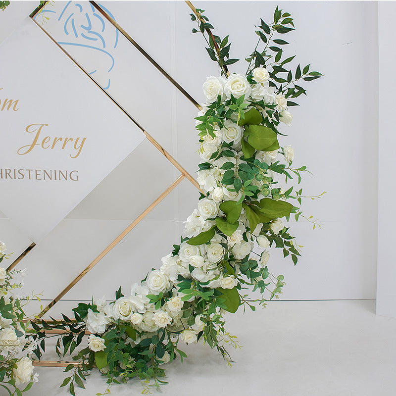 Forest Rose Row Arch for Wedding Party Decor Proposal