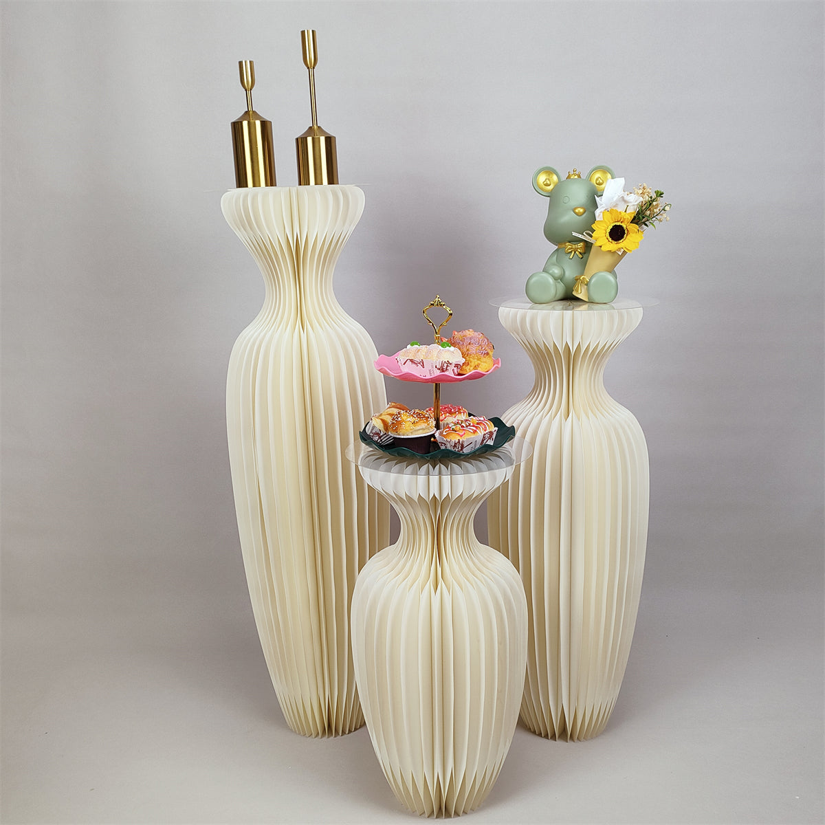 Shaped Folded Paper Roman Column Wedding Party Decoration Supplies Frames - KetieStory