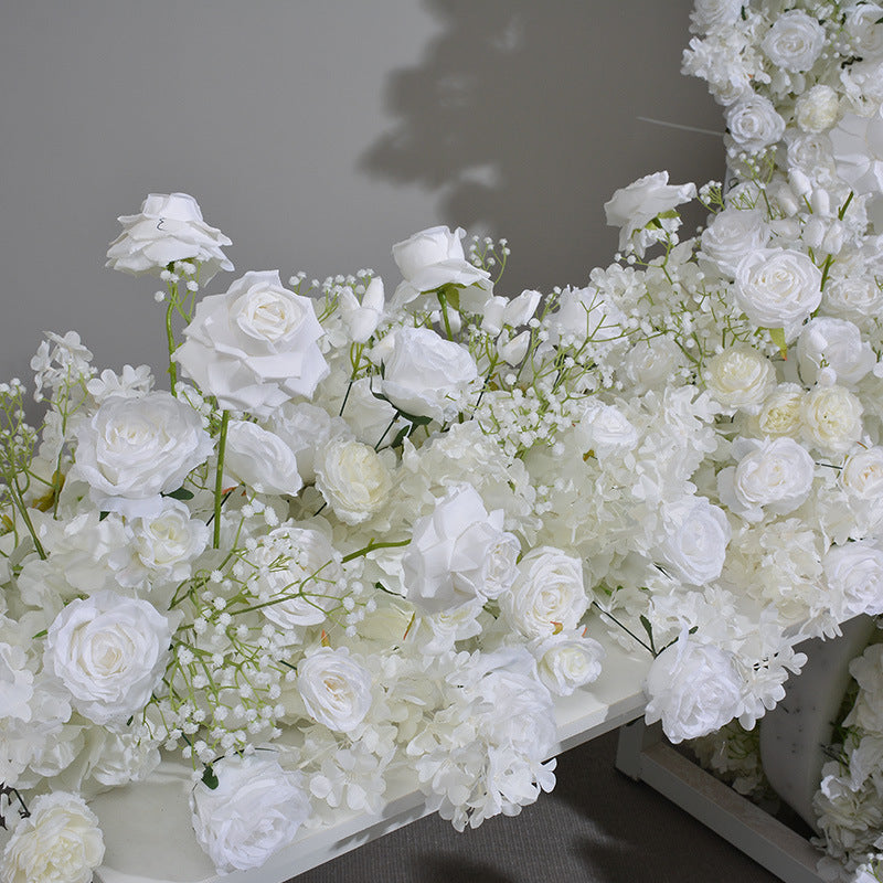 White Rose Flower Arch Set for Wedding Party Proposal Decor