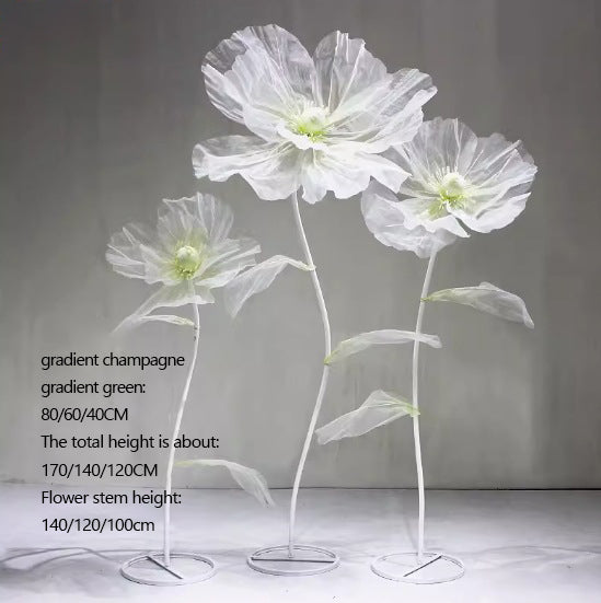 Giant Flowers Artificial for Wedding Party Window Display Decors