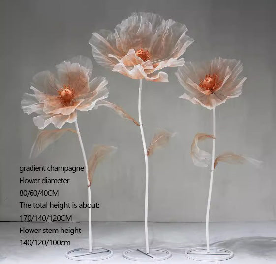 Giant Flowers Artificial for Wedding Party Window Display Decors - KetieStory