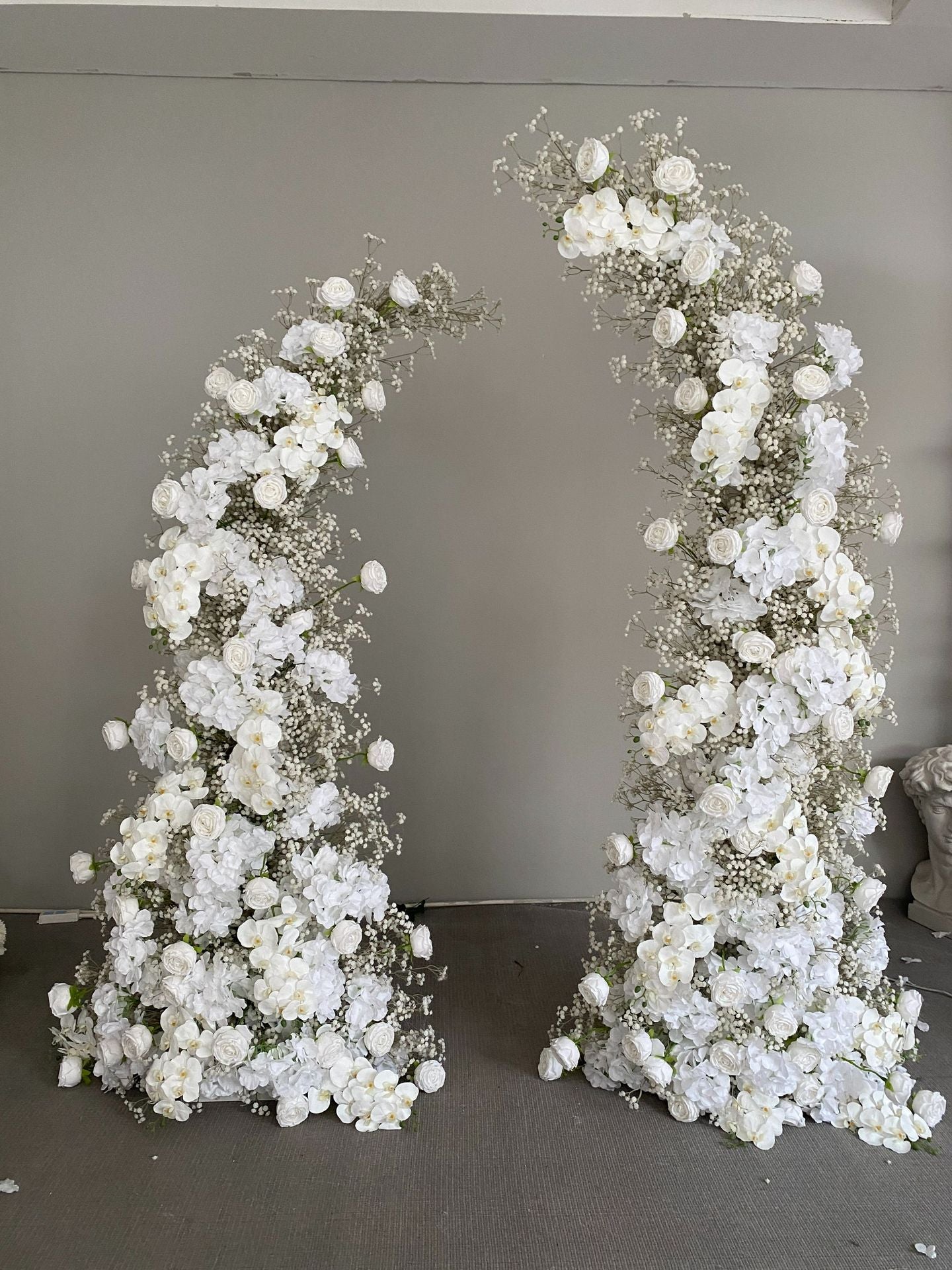 Flower Arch Gypsophila Phalaenopsis Artificial Horn Florals Event Proposal Wedding Decoration
