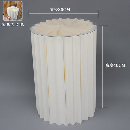 Round Stand Origami Cylindrical Dessert Table Folding Roman Column Party Stage Decoration