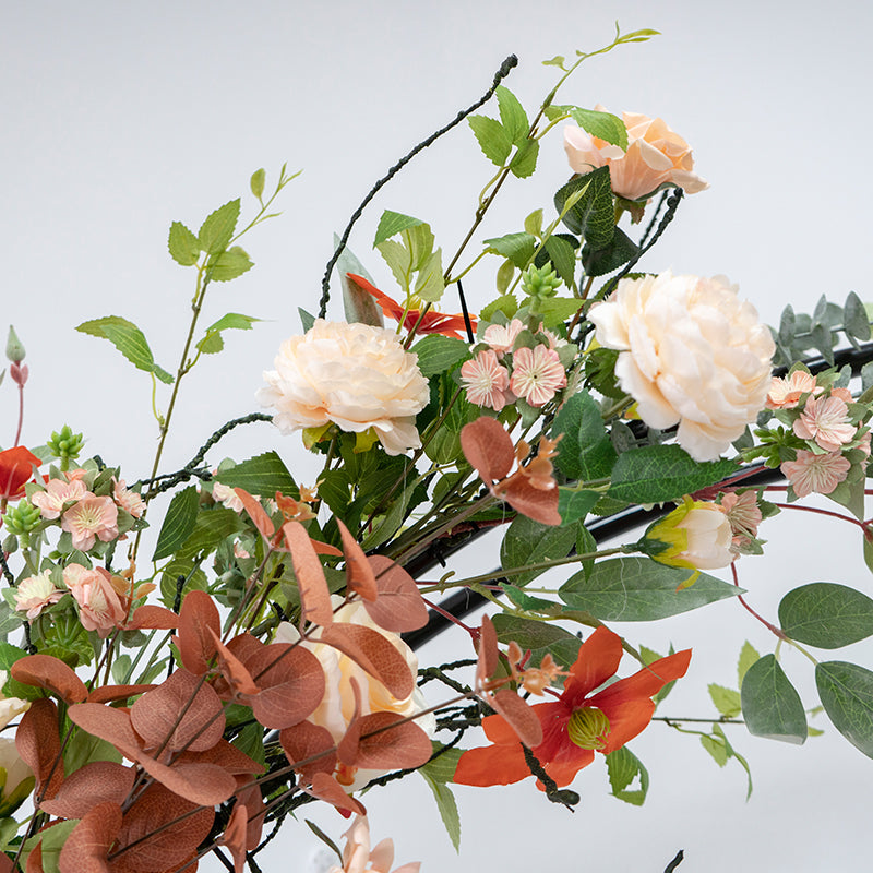 Fall Orange Flower Arch Set  for Wedding Party Decor Proposal - KetieStory