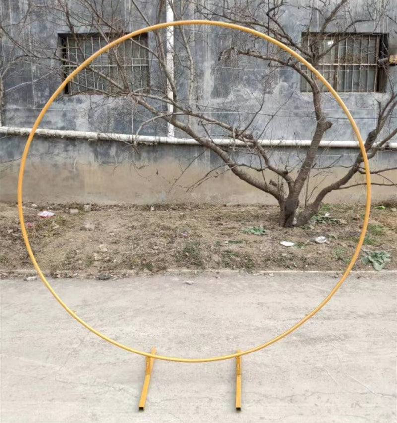 Round Stand Frames Single Pole Round Door Outdoor Lawn Wedding Flower Gate - KetieStory