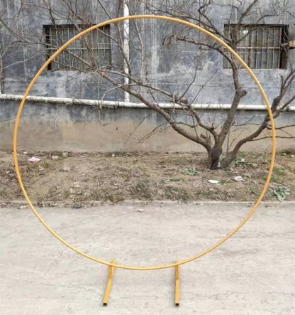 Round Stand Frames Single Pole Round Door Outdoor Lawn Wedding Flower Gate - KetieStory