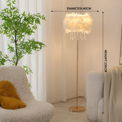 Ostrich Feather Lights Floor Lamp for Wedding Party Home Decor Anniversary - KetieStory