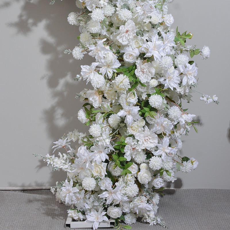 Flower Arch White Florals Backdrop Proposal Wedding Party Decor