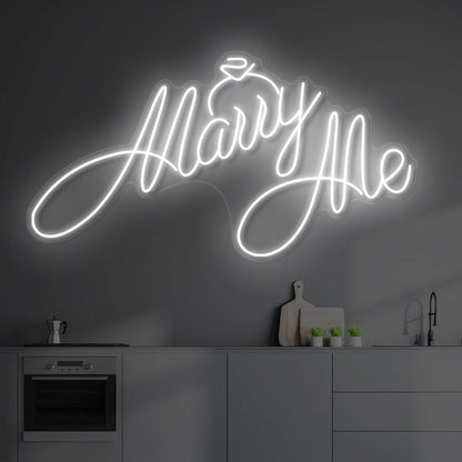 Marry Me Neon Sign Acrylic Plate for Wedding Party Proposal Wall Decor - KetieStory