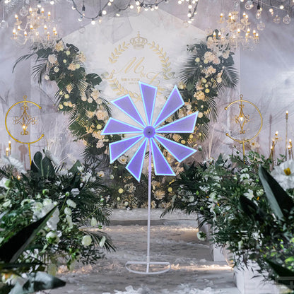 Electric Windmill lron Art Road Guide for Wedding Decoration Event Proposal - KetieStory