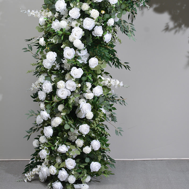 Green Rose Hydrangea Flower Arch Frames for Wedding Party Decor